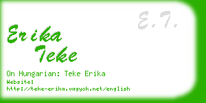 erika teke business card